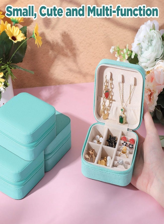 AojSup 12 Pcs Small Jewelry Box Mini Travel Jewelry Case Bridesmaid Gift Pu Leather Travel Organizer Small Jewelries Box Mini Storage Organizer Storage Boxes for Women Girls Bridesmaid Proposal Gift - Image 5